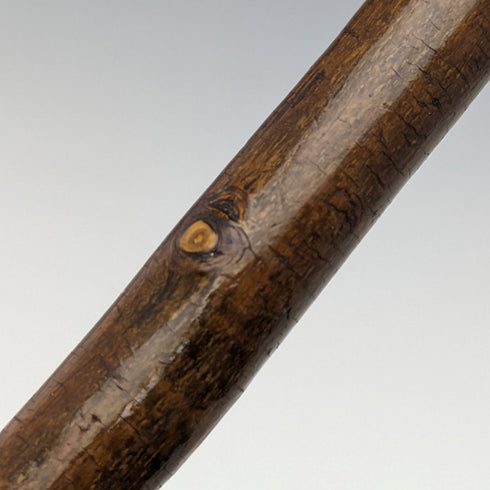 1919年 英国アンティーク 紳士用ステッキ 杖 純銀装飾 曲がりハンドル 88cm