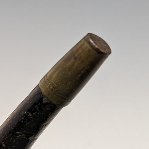 1919年 英国アンティーク 紳士用ステッキ 杖 純銀装飾 曲がりハンドル 88cm