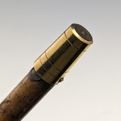 1897年 英国アンティーク 紳士用 バンブーステッキ 杖 純銀装飾 85cm