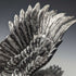 Vintage Silver Color Eagle Figurine Wooden Base
