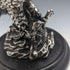 Vintage Silver Color Eagle Figurine Wooden Base