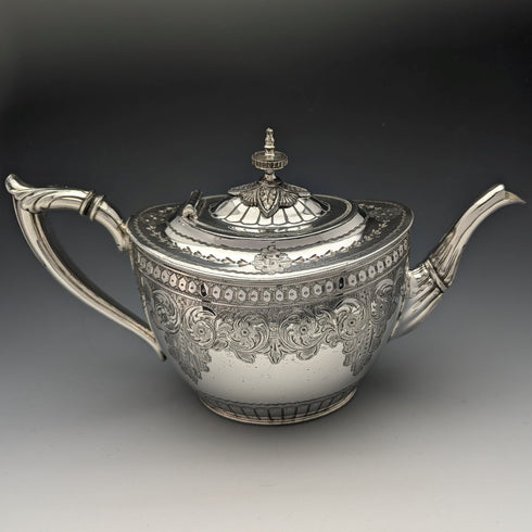 Circa 1900 British antique silver plated teapot Philip Ashberry & Sons