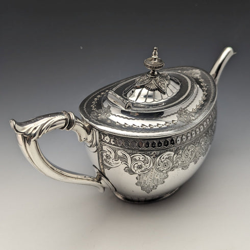 Circa 1900 British antique silver plated teapot Philip Ashberry & Sons