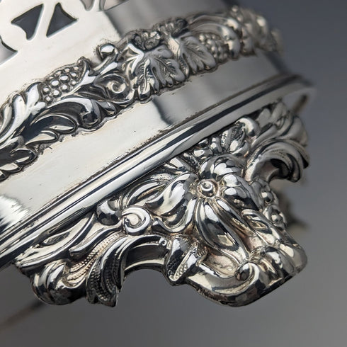 19世紀初頭 英国アンティーク シルバープレート製 マグナムボトルコースター