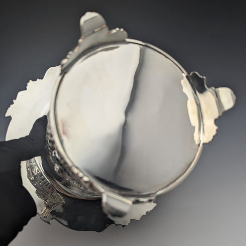 19世紀初頭 英国アンティーク シルバープレート製 マグナムボトルコースター