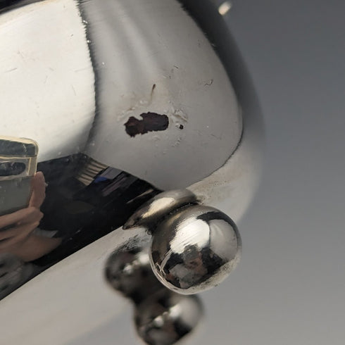 British Vintage Silver Plated Tea Strainer with Wooden Handle