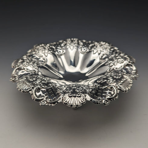 1901 年英國古董純銀高腳盤 182 克 William Davenport