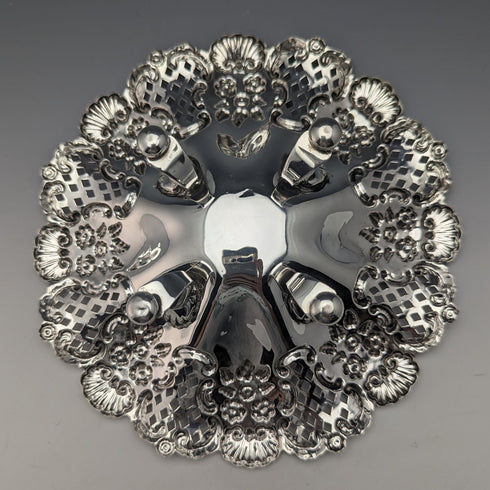 1901 年英國古董純銀高腳盤 182 克 William Davenport