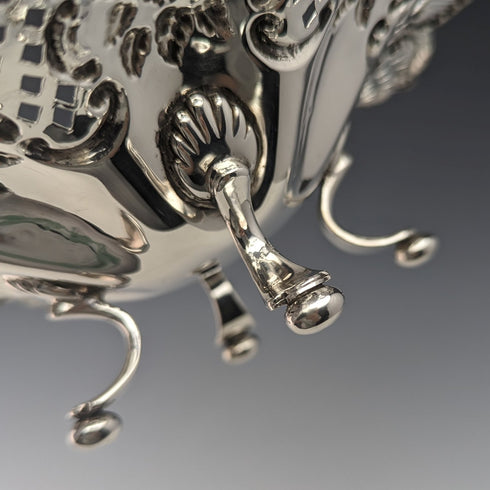 1901 年英國古董純銀高腳盤 182 克 William Davenport