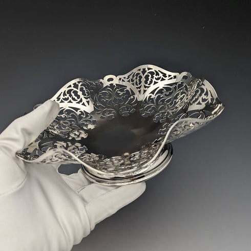 1967年頃 英国ヴィンテージ 純銀製 コンポート/タッツァ 218g R Hodd & Son