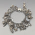 British vintage silver charm bracelet 100g