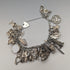British vintage silver charm bracelet 100g
