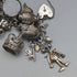 British vintage silver charm bracelet 100g