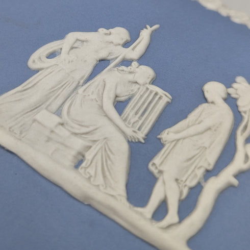 英國復古韋奇伍德碧玉心型盒架淡藍色