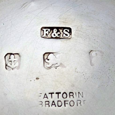 1900 British Antique Sterling Silver Rose Bowl 367g Fattorini & Sons