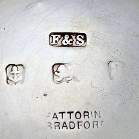 1900年 英国アンティーク 純銀製 ローズ・ボウル 367g Fattorini & Sons