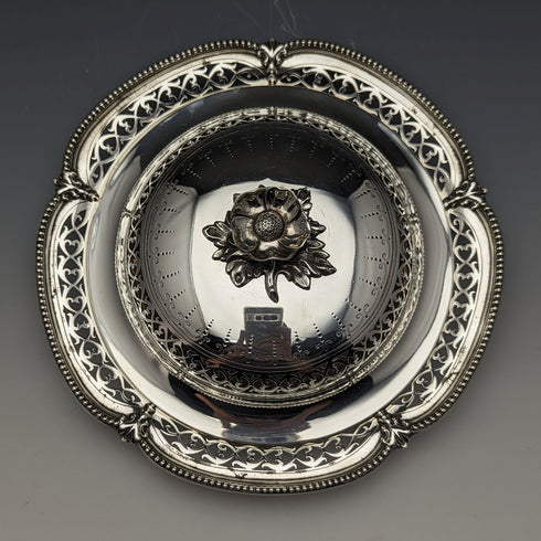 1866 年英國古董純銀帶蓋黃油盤 300 克亨利威爾金森