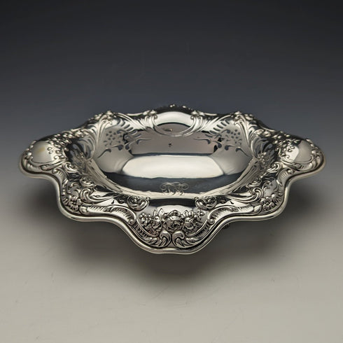 約 1895 年美國古董純銀高腳盤 215 克 Gorham