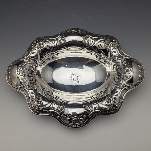 約 1895 年美國古董純銀高腳盤 215 克 Gorham