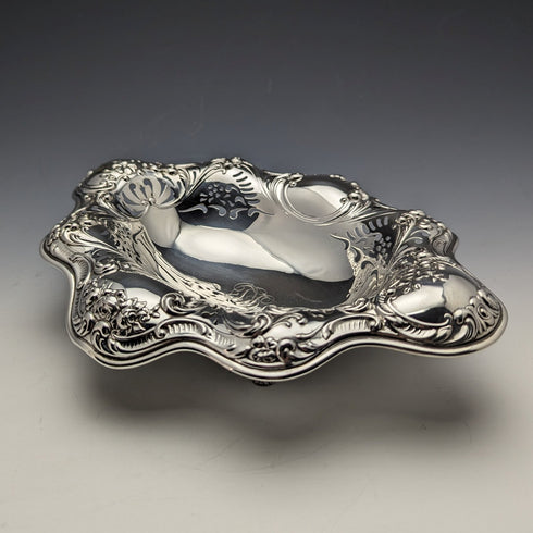 約 1895 年美國古董純銀高腳盤 215 克 Gorham