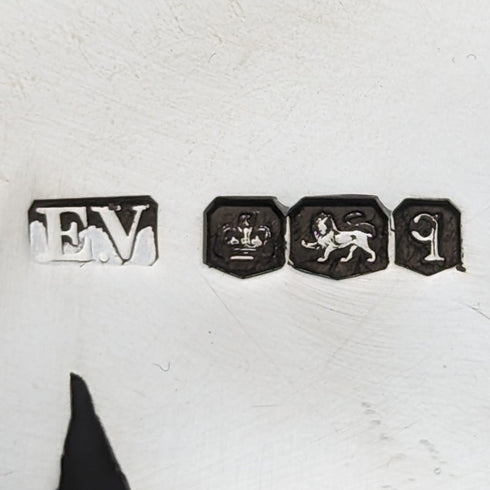 1933 British Vintage Sterling Silver Compote/Tazza 428g Diameter 24cm Viners