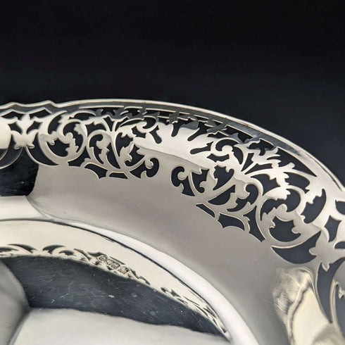 1912 年英國古董純銀盤籃 470 克 Fenton Brothers