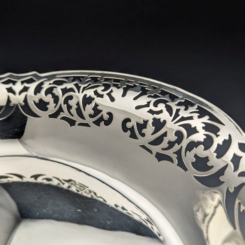 1912 年英國古董純銀盤籃 470 克 Fenton Brothers