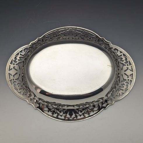 1912 年英國古董純銀盤籃 470 克 Fenton Brothers