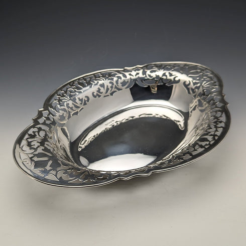 1912 年英國古董純銀盤籃 470 克 Fenton Brothers