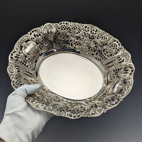 約 1900 年德國古董 800 銀耳環盤 412 克