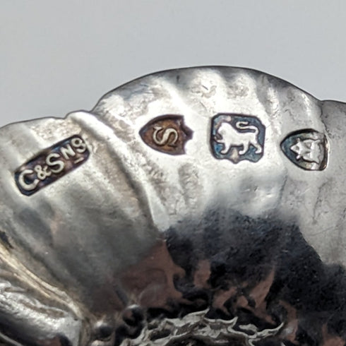 1893 British Antique Sterling Silver Tea Caddy Spoon Robert James Chaplin