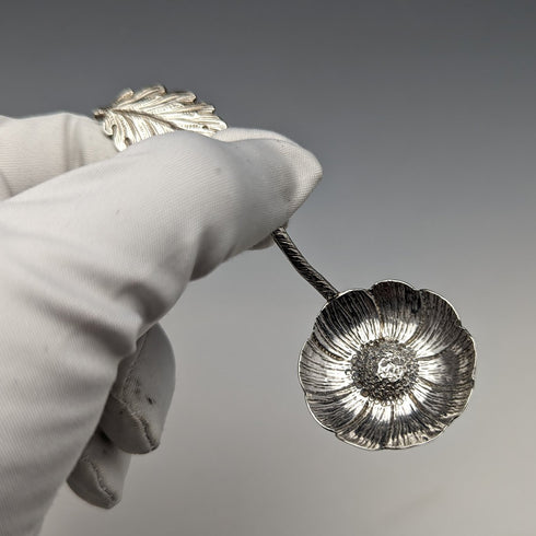 1893 British Antique Sterling Silver Tea Caddy Spoon Robert James Chaplin