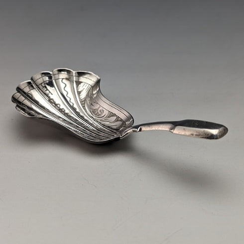 1857 British Antique Sterling Silver Tea Caddy Spoon Hilliard & Thomason