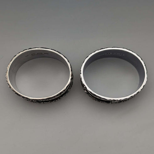 1960年頃 英国ヴィンテージ 純銀製 ナプキンリング ペア Mappin & Webb 紙箱入り