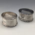Circa 1960 British Vintage Sterling Silver Napkin Ring Pair Mappin & Webb Paper Box