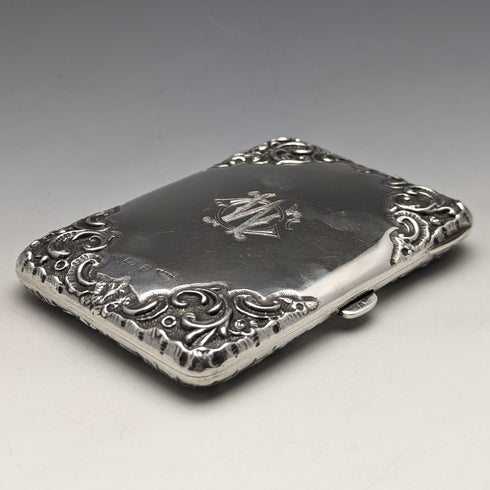 1900 英國古董純銀雙門卡包 Walker & Hall