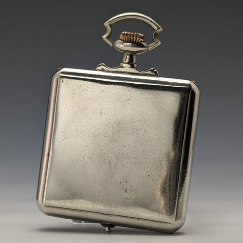 Antique Hebdomas 8 day pocket watch square case in good working order