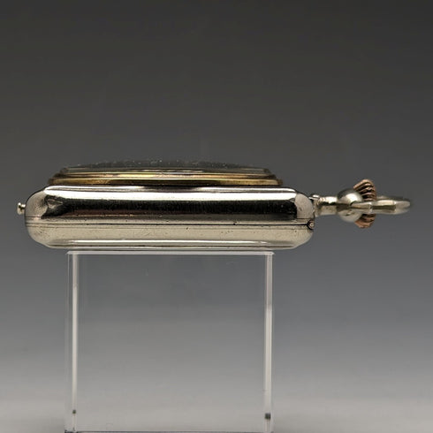 Antique Hebdomas 8 day pocket watch square case in good working order