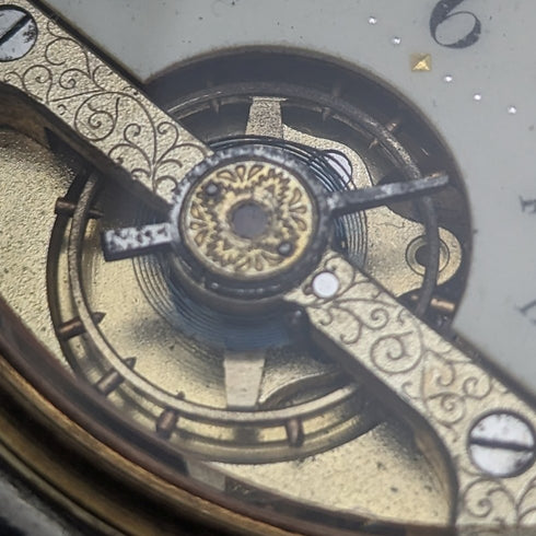 Antique Hebdomas 8 day pocket watch square case in good working order