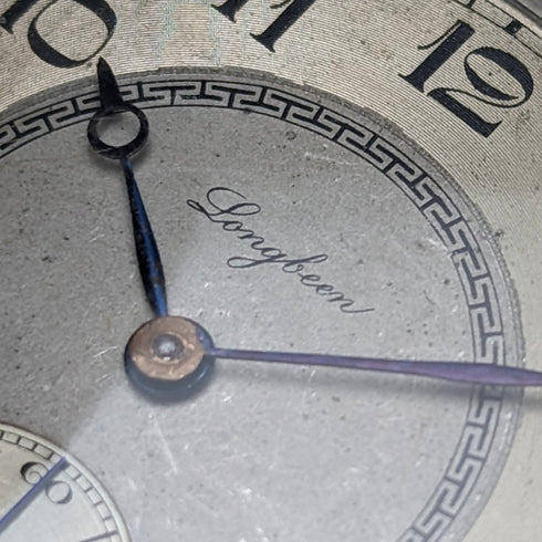 Antique Swiss Longbeen pocket watch thin silver side hunter case in good working order