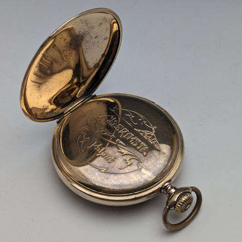 アンティーク スイス モダニスタ ジャンピングアワー 懐中時計 動作良好