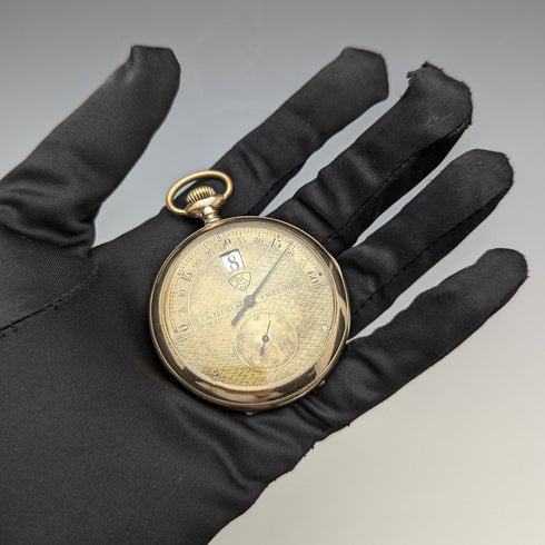 アンティーク スイス モダニスタ ジャンピングアワー 懐中時計 動作良好