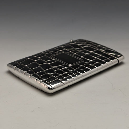 2001 年英國復古純銀鱷魚圖案卡包 62 克 Carr's of Sheffield