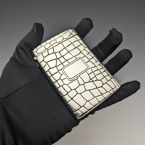 2001 年英國復古純銀鱷魚圖案卡包 62 克 Carr's of Sheffield