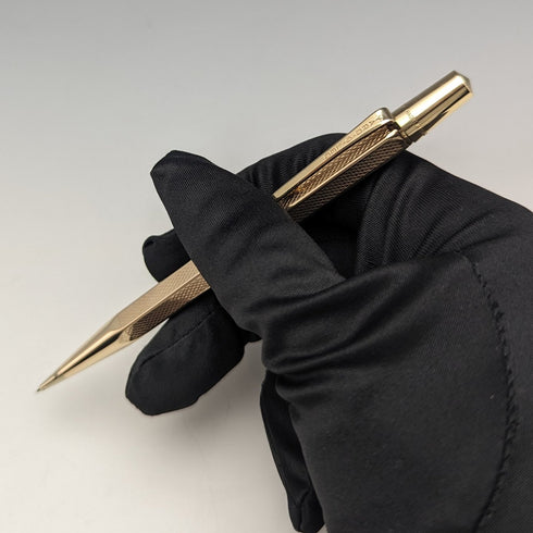 British Vintage Yard O Red Rolled Gold Hexagon Propelled Pencil