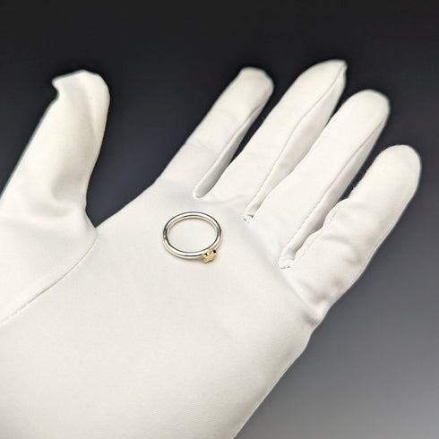 British Jewelry 9ct Gold Star Sterling Silver Ring Ring ALM