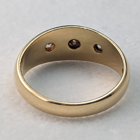 1899 年英國古董珠寶 18K 鑽石吉普賽戒指戒指