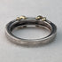British Vintage Jewelry Mele Diamond & 9ct Gold & Sterling Silver Ring