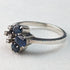 British Vintage Jewelry Blue & White Stone Sterling Silver Ring