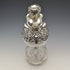 1900 British Antique Sterling Silver Decanter Glug Glug Glass Decanter